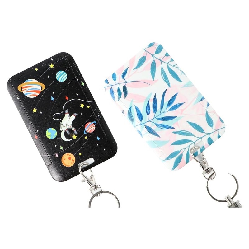 2 Pcs Kpop Photocard Holder Keychain Cute Cartoon Animal ID