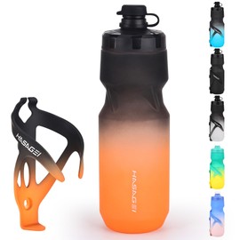 Bike Water Bottle Holder with 24 Oz Bottle, Durable Leak-Proof Non-Slip Design, Lightweight & Universal Fit for Mountain/Road Cycling Accessories
