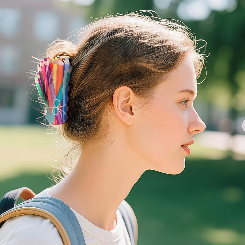 Pencil Hair Clips for Women and Girls Back to School