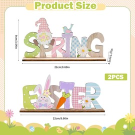 KSVFTB Easter Decoration, Wooden Easter Table Decorations, Spring Easter Decorations Gonk Table Decorations, Indoor and Outdoor Decor Spring Easter Happy Gifts for Kids