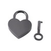 Mini Padlocks, Vintage Heart Shape Key Padlocks Gun Black Metal
