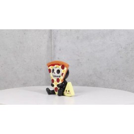 Furry Bones Whimsical Peppi Pizza With Cheese Skeleton Figurine Furrybones