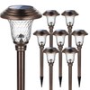 GIGALUMI 8 Pack Solar Pathway Lights, Solar Garden Lights Outdoor