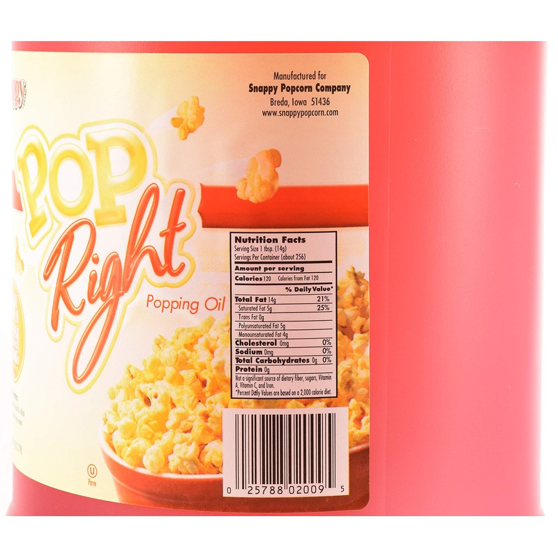 Snappy Pop Rite Popcorn Oil, 1 Gallon