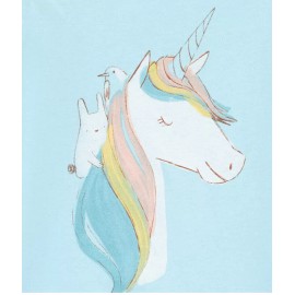 OshKosh Girls 4T Soft Cotton Jersery Long Sleeve Blue Unicorn Sparkle NWT Gift