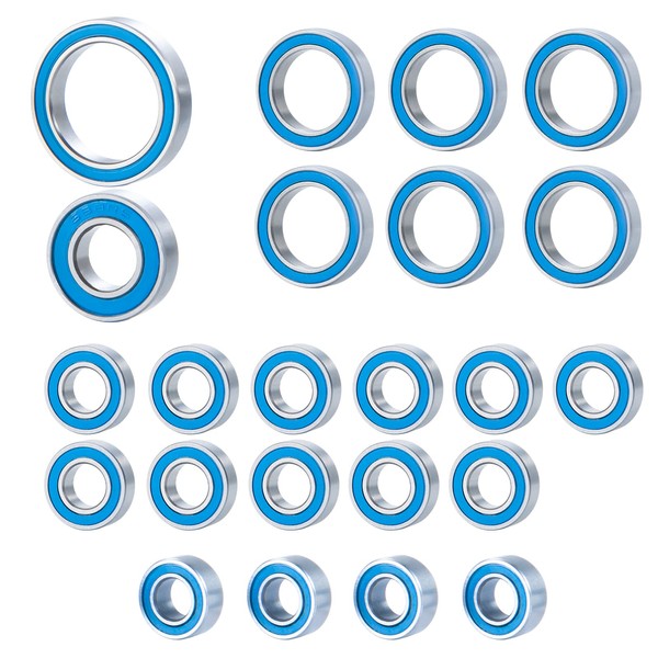 BRKRC 23PCS Metal Ball Bearing Kit for 1/10 RC Crawler