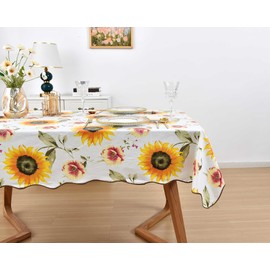 Artisan Flair AF6090-001 Sunflower Indoor Outdoor Vinyl Tablecloth Oblong(Rectangle)-60" x 90"