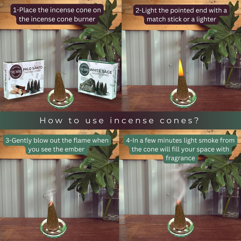 TRUMIRI Incense Cones - Combo Pack of 20 Cone Incense