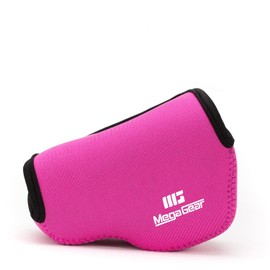 MegaGear ''Ultra Light'' Neoprene Camera Case Bag with Carabiner for SONY NEX5, NEX5N, NEX5R with 16-50 LENS (Magenta)