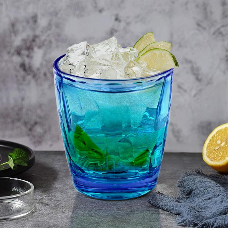 Ulable Plastic Glassware Tumbler Dishwasher Safe, Set of 4 Unbreakable