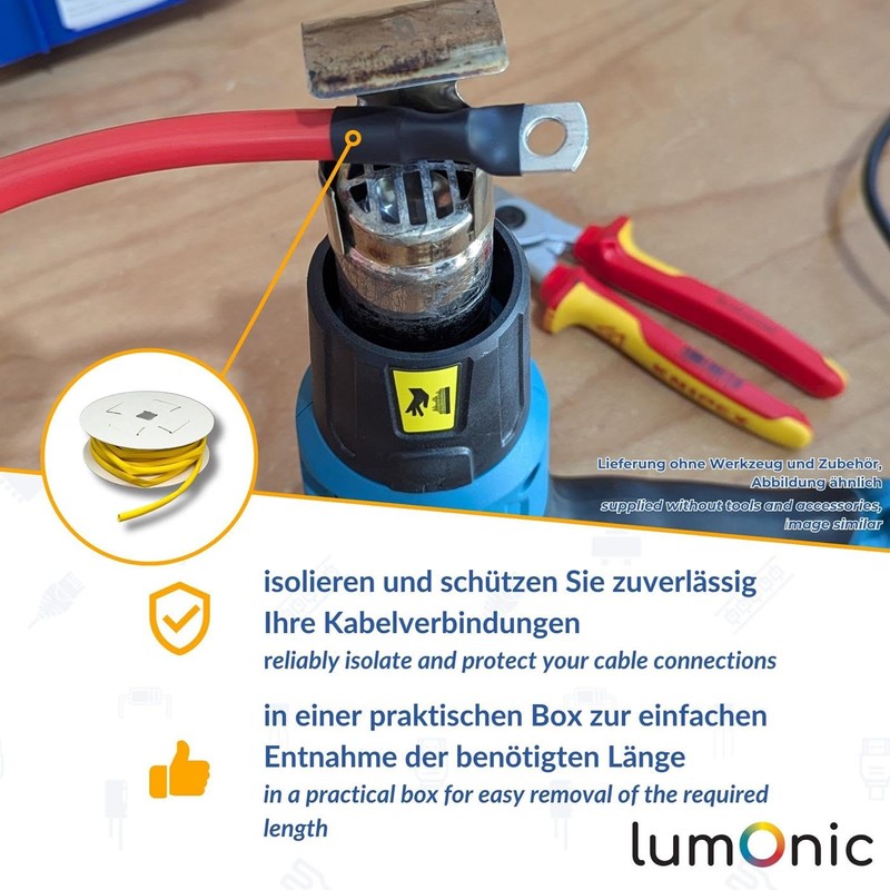 Lumonic 7 m Shrink Tubing Box 3:1 Transparent – Here