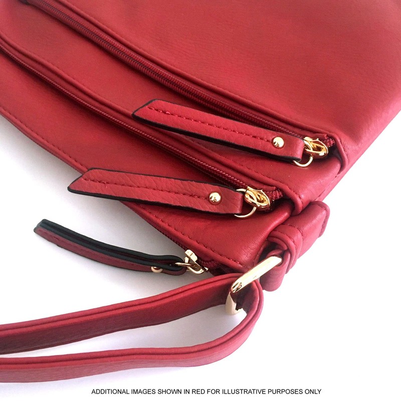 The Accessory Co. Womens Cross Body Bag Messenger Multi Compartment