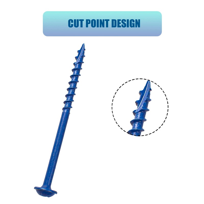 LUPANTER #8×1 Inch Pocket Hole Screws,500 Pcs,Exterior Wood Screws for
