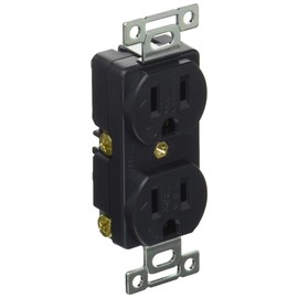American Electric Flat Blade Duplex Recessed Outlet Grounded 2P 15A 125V 7110GD