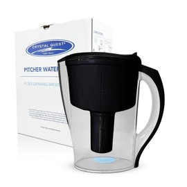 Crystal Quest - Water Pitcher Filter System - Black - Demineralizing (DI)