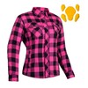 STOCKODEA Women’s Motorcycle Flannel Shirt – CE Armored Cotton Plaid