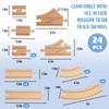 Wooden Train Tracks 24 Piece Set, Track Expansion and 9
