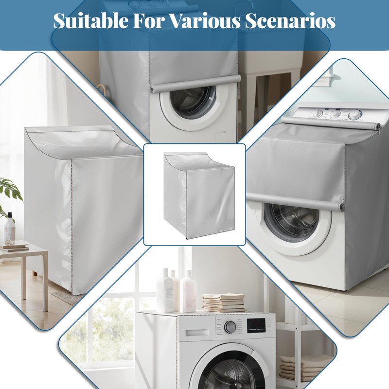 2 Pack Washer and Dryer Covers, Waterproof Washing Machine Cover