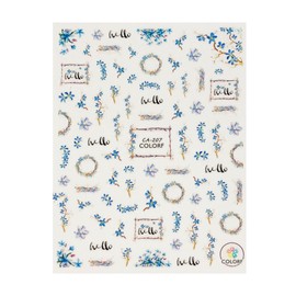 ALLYDREW 3 Sheets Lavender Blossoms Floral Nail Art Lavender Blossoms Floral Nail Stickers