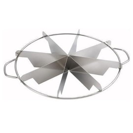 8-Slice Pie Cutter Press, Stainless Steel 18/8 Gauge, Commercial Grade, Circle Pie Cutter with Side Handles, Non Stick Pie Cutting Divider 10 inch Dimension