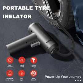 T&Jero 150PSI Wheel and Tires Inflator Portable Air Compressor, 12V DC Electric Air Pump with Digital Pressure Gauge for Car, Bike, Motorcycle and Ball