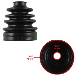 Caltric 2 Rear Axle Inner Outer CV Boot Kit for Polaris RZR XP 1000 2014 2015