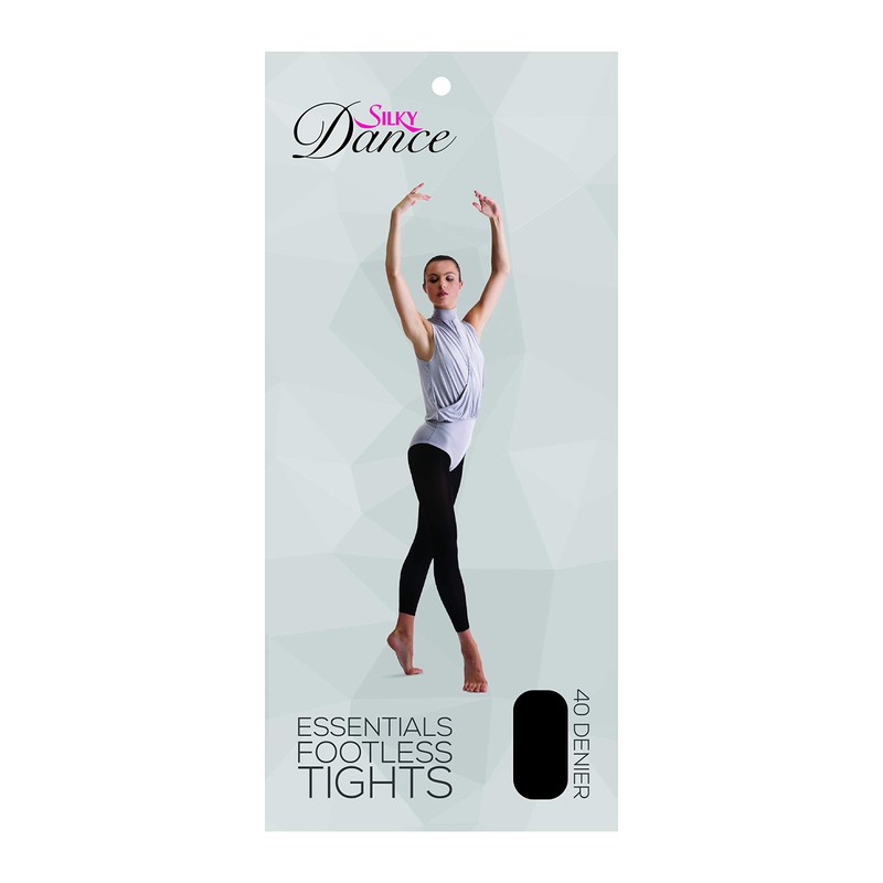 Silky Dance Essentials Footless Black 40 Denier (7-9)