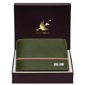 HORNBULL Denial Leather Wallet for Men | Wallets Men with RFID Blocking | Mens Wallet Leather (Olive)