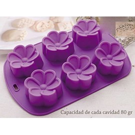 Molde de Silicon en forma de Flor 6 Petalos - Repostería Velas Jabon