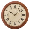 Seiko QXA713T Wall Clock Plastic Sweeping Seconds Brown