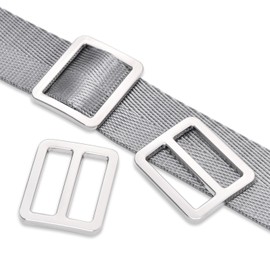 CooBigo 24Pcs 1" Adjustable Buckles Metal Slider Buckles Tri-Glide Slide Strap Adjuster for Shoulder Bag Handbag Dog Collar Backpack Hardware Making