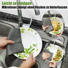 WEREY Thickened Magic Cleaning Cloth, Reusable Microfibre Cloths. Lint-Free Cleaning Cloth - Streak-Free Miracle Cloth for Tea Towels, Dust Cloths, Cars (Pack of 8, 30 x 40 cm)