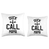 Duck Call Mama Throw Pillow