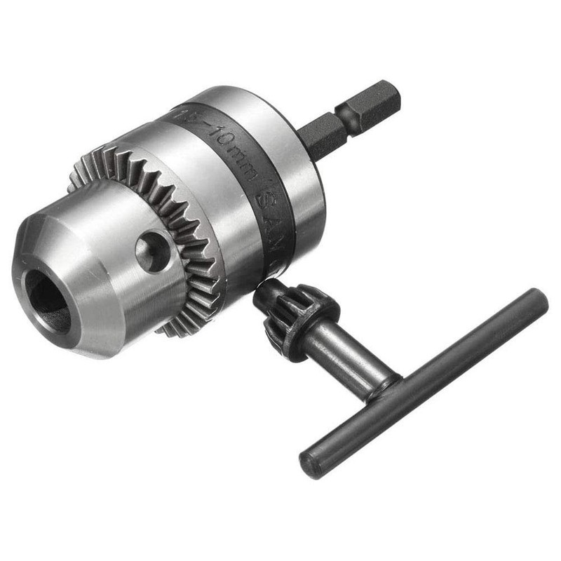 Bestgle 1.5-10mm Drill Chuck Adapter with 1/4" Hex Shank, Mount