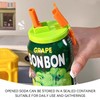 2-Piece Can Lid, 2-Piece Sealer, 4-Piece Plastic Straw, Reusable Dust