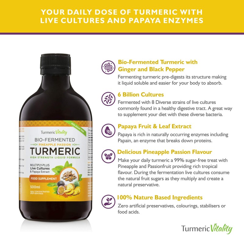 Turmeric Curcumin with BioCultures & Enzymes - Fermented High Strength