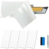 LZLRUN Gloss White Bowtie Logo Wrap Kit Cut-Your-Own Emblem Overlay