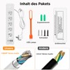 EROIZNY Steckdosenleiste Tischsteckdose mit 4 USB, 5 Fach Versenkbare Steckdose