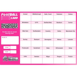 Bingosupermarket Football Fundraising Scratch Cards (30 Team) A5 Size 10 Pack
