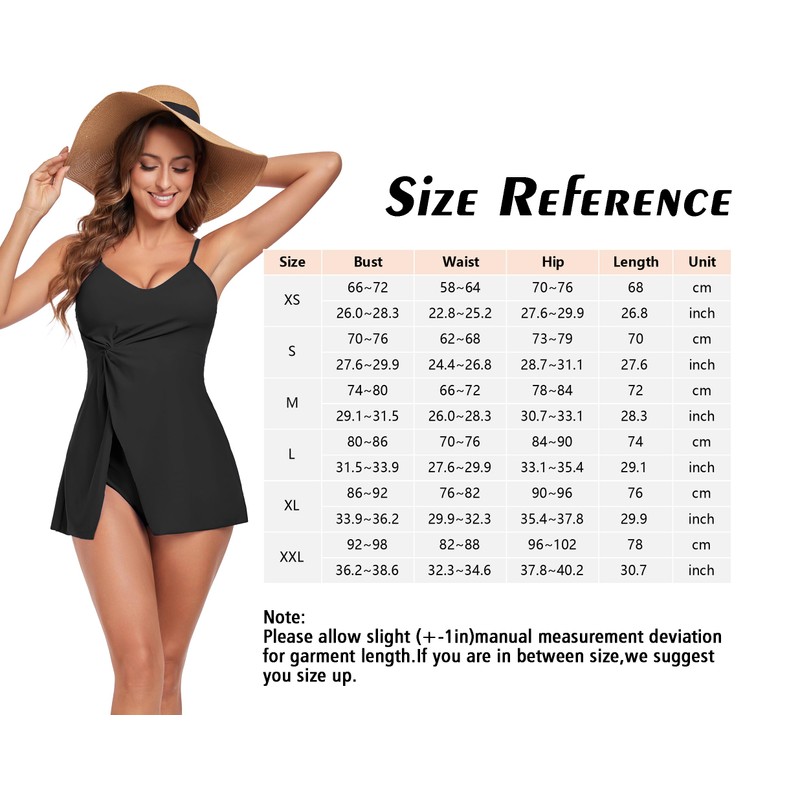 Vozobi Women's Two Piece Swimsuits V Neck Tankini Bathing Suits