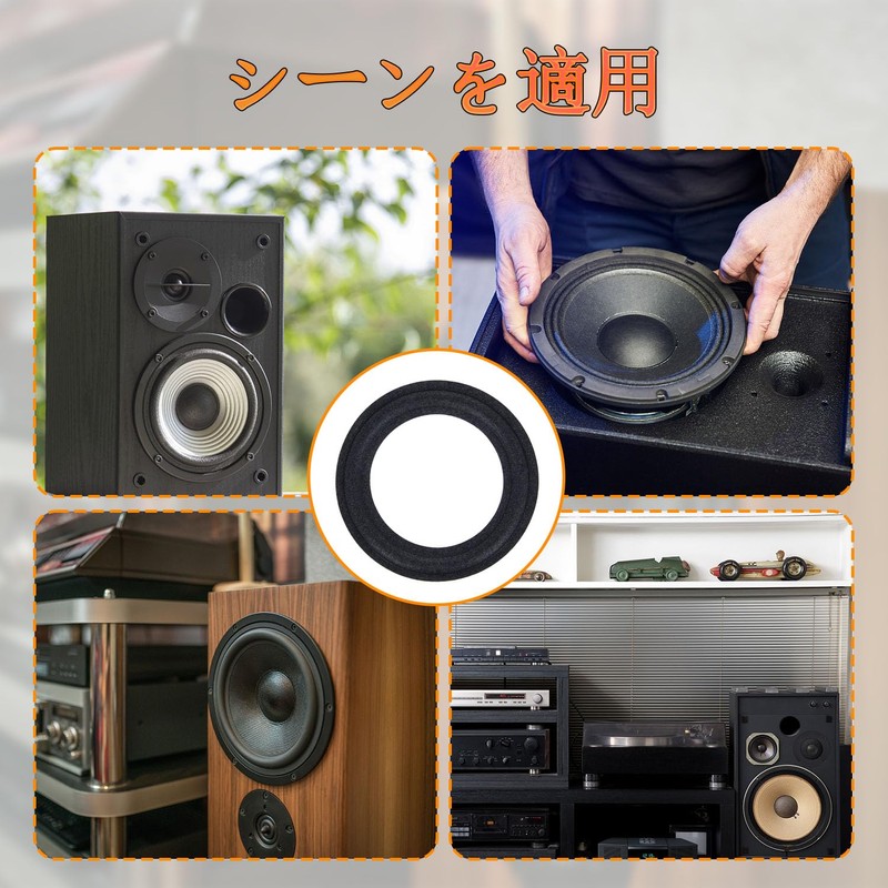 Aicosineg Speaker Edge Foam Speaker Audio Speaker 2 Pack 250mm