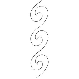 Quilting Creations Wave Border Quilt Stencil, 2"