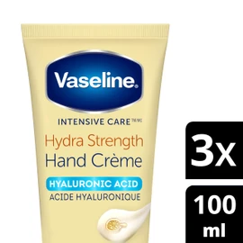 Vaseline Intensive Care Hand Cream moisturizer for dry skin Hydra Strength made with hyaluronic acid, vitamin C and shea butter 100 ml Pack of 3