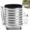 Large Rolling Garden Planter Box with Geotextile Grow Bag &
