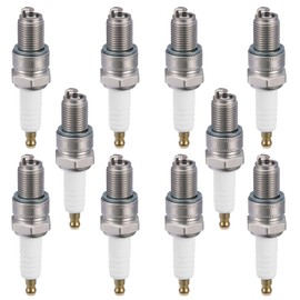 SYKRSS 5422 Spark Plugs 10 Pack - Compatible with Honda Compatible with Suzuki for Aprilia for Derbi for Yamaha For Motorcycle - Nickel - Replaces BR8ES Spark Plug