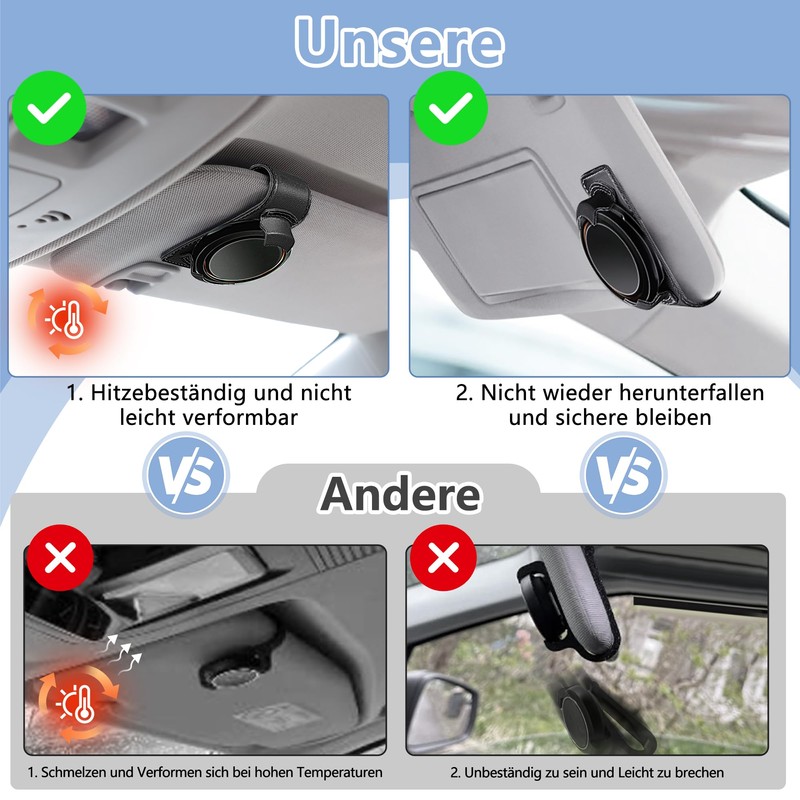 COCASES Holder Compatible with Ooono Co-Driver No2, Leather Sun Visor