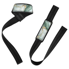 Correas de levantamiento de pesas, color verde salvia, de mármol, de 26 pulgadas, antideslizantes, resistentes, para levantamiento de pesas, culturismo, levantamiento de potencia, entrenamiento de