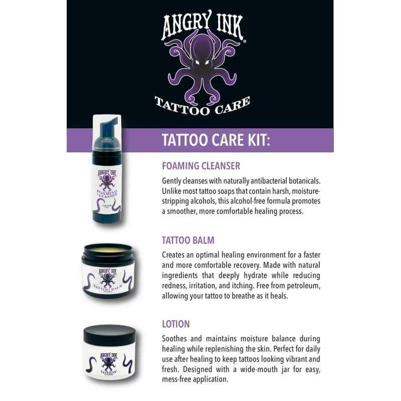 Angry Ink® Foam Cleanser for Tattoos. Clean and Vegan Ingredients.