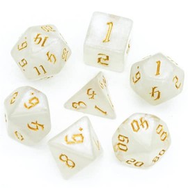 Healing Light Cleric Dice Set - Healer DND Dice Set - Dungeons and Dragons Dice Healing Light Polyhedral Dice Set - Dice for Dungeons and Dragons and Tabletop RPGs