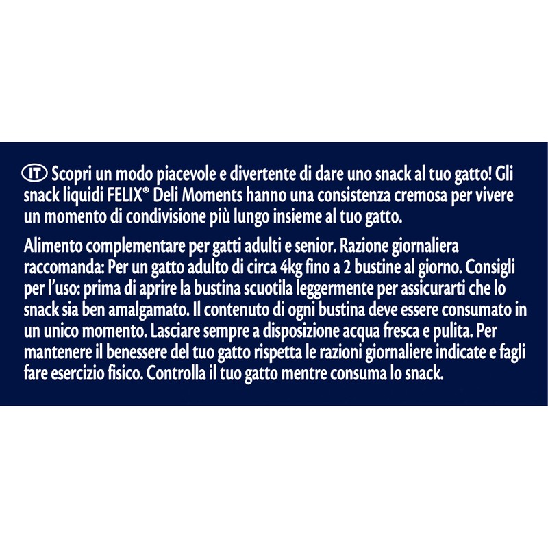 FELIX Deli Moments Snack Liquidi per Gatti Adulti, 12 Confezioni